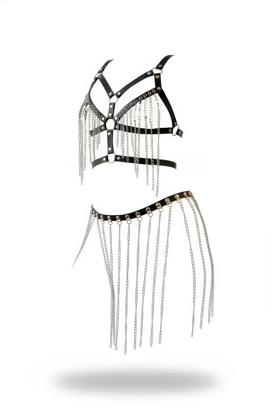 Isadora Chain-Fringe Harness and Skirt Set — product image 2