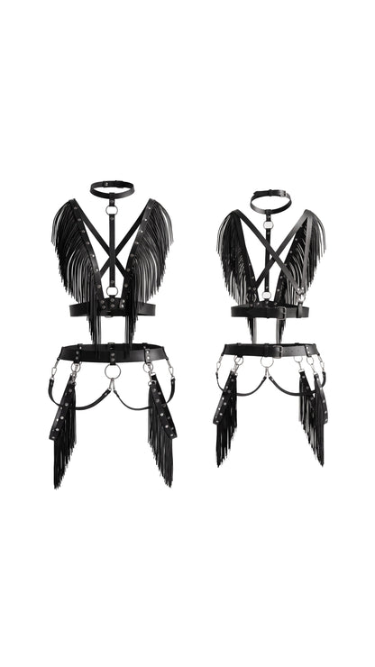 Ginevra Fringed and Studded Garter Harness Set — product image 3