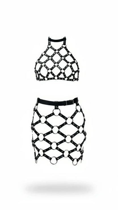 Lavinia Ring-Linked Bustier and Skirt Harness Set — product image 3
