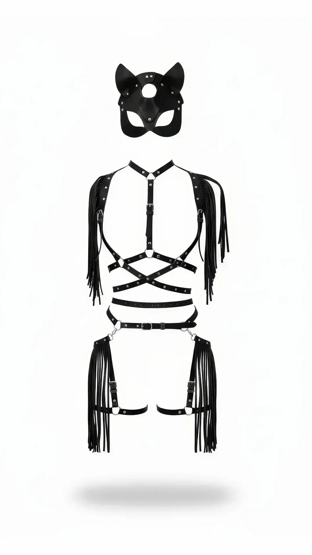 Morgana Fringed Harness and Cat Mask Set — product image 2