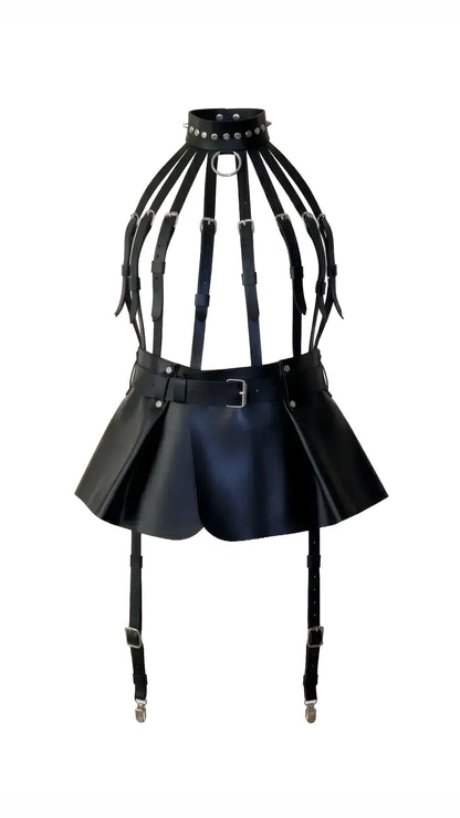 Evelina Pleated-Skirt Cage Harness — product image 2